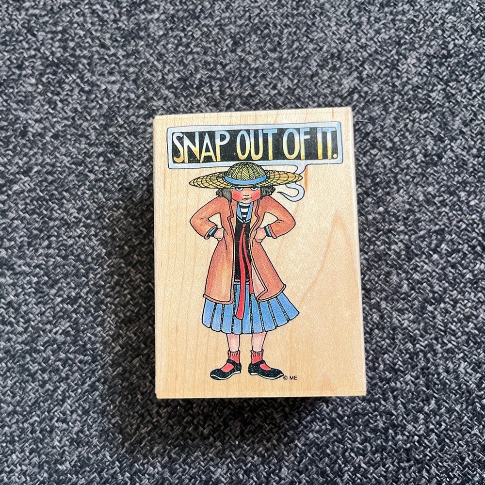 •Mary Engelbreit ‘Snap Out Of It’ Rubber Stamp•